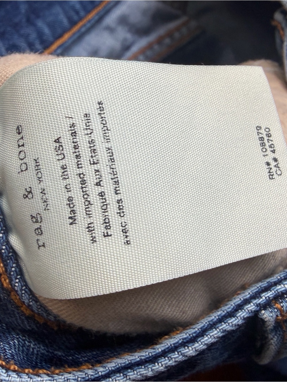 rag & bone Classic Wide-Leg Denim Jeans in Blue - Picture 5 of 11